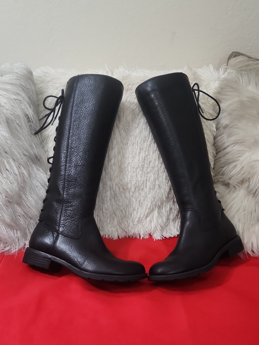 Sofft Sharnell II Leather Lace Up Waterproof Tall Boots